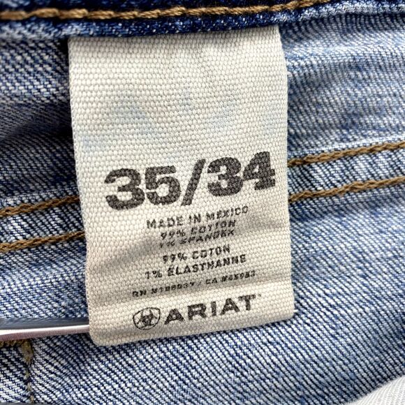 Ariat M4 Jeans 32 x 32*Blue Low Rise Straight Leg Denim Pants Western Work Men's - Picture 13 of 16